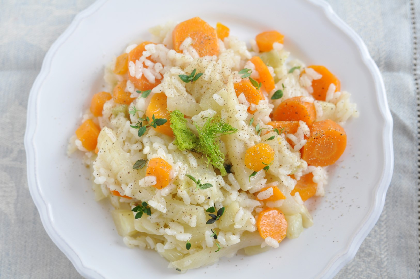 risotto aux carottes et curcuma