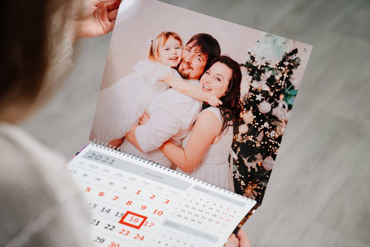 calendrier personnalisé avec des photos de famille